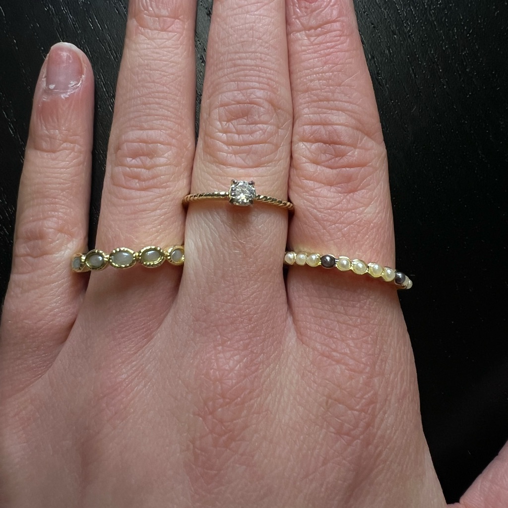 Gold Plated Stackable Ring Set